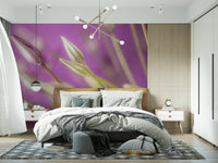 Modern floral Purple Alliums mural, chic decorative surface.