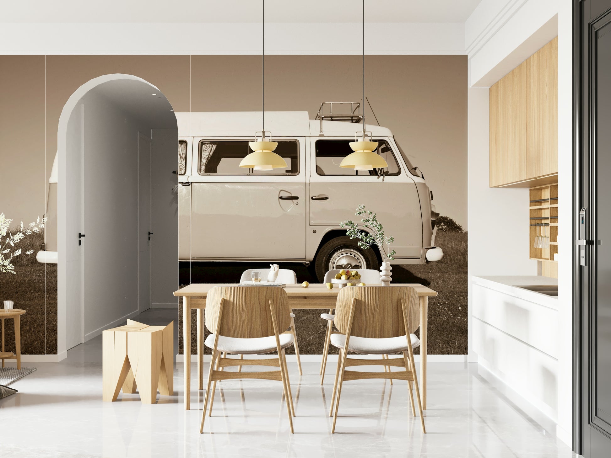 Adventure vehicle wallpaper picture, the popular Vintage Camper Van model.