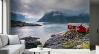 Majestic scenery captured in Norwegian Fjord Wall Mural print.