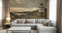 Nordic landscape style Guardian of the Coast Wall Mural living room.