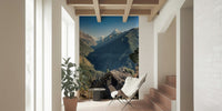 Rugged terrain close up on Mountain Hut Vista Wall Mural adventure theme.