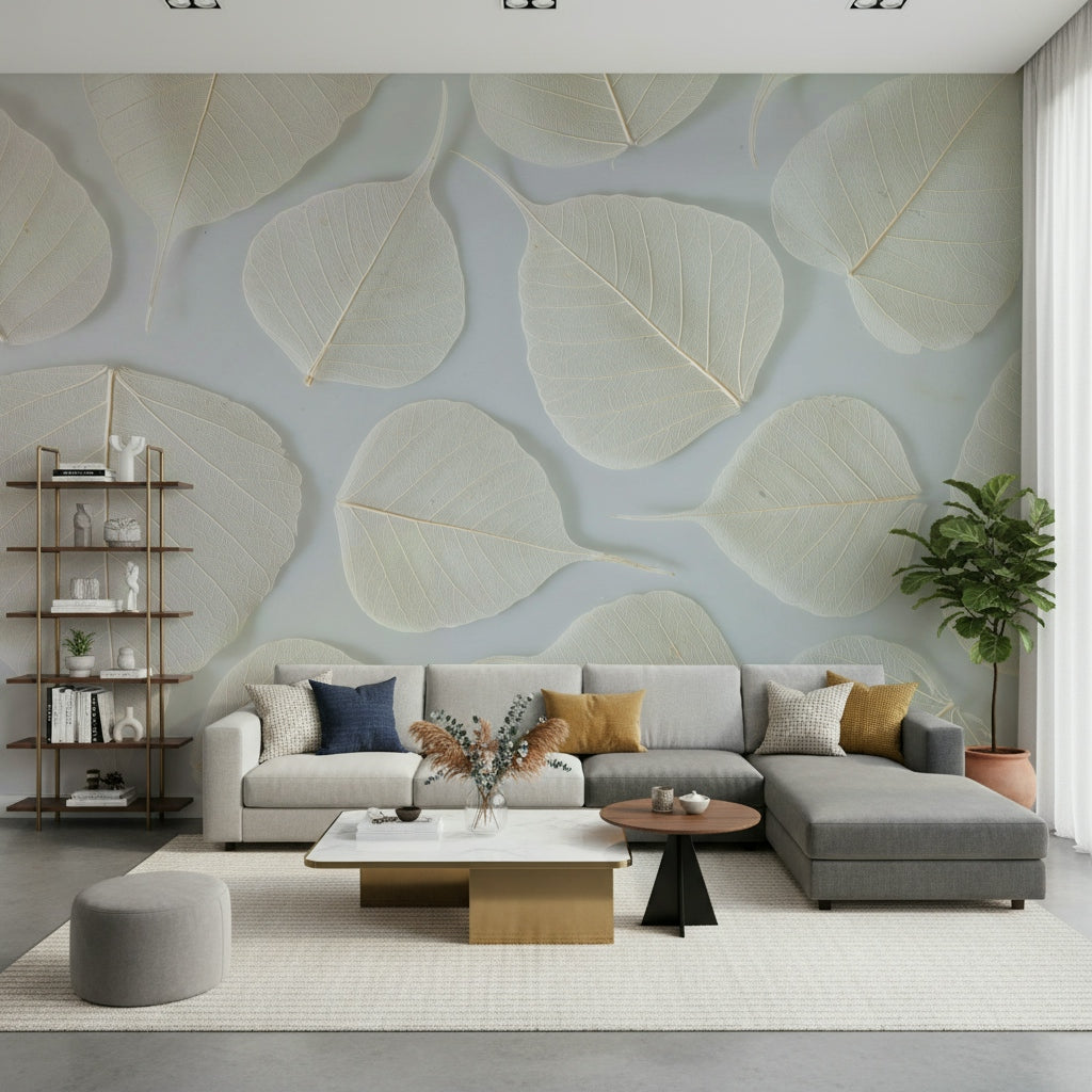 Textured leaf veins Fragile Elegance Wall Mural nature wall art.