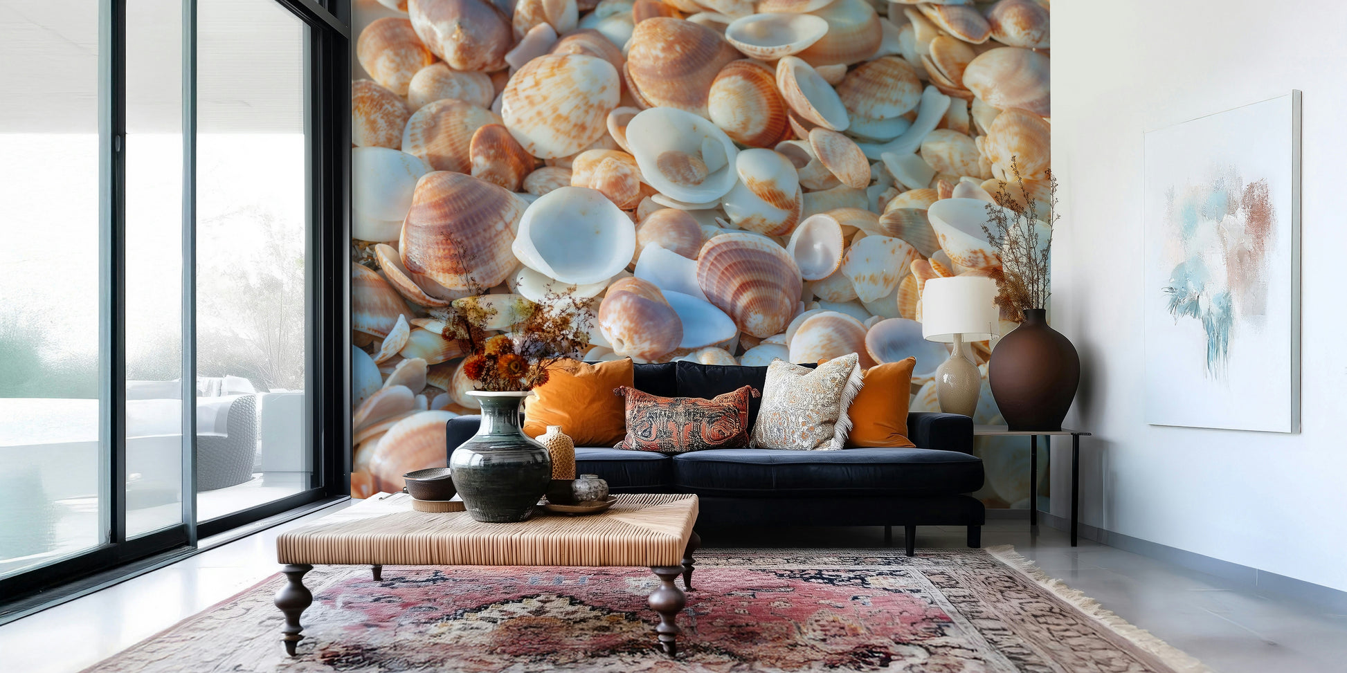 Oceanic shell pattern Coastal Shellscape for coastal interiors.