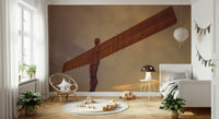 Low angle perspective Angel of the North Wall Mural, powerful peel and stick wallpaper.