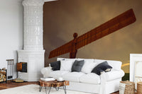 Iconic winged statue Angel of the North Wall Mural, artistic wallpaper mural design.
