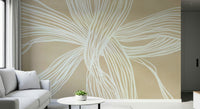 Flowing Lines pattern, stylish peel and stick mural, contemporary accent wall.