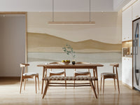 Earthy Serene Sandscape desert dunes wall mural print texture