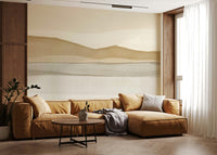 Relaxing Sandscape subtle detail wallpaper for stylish bedroom area