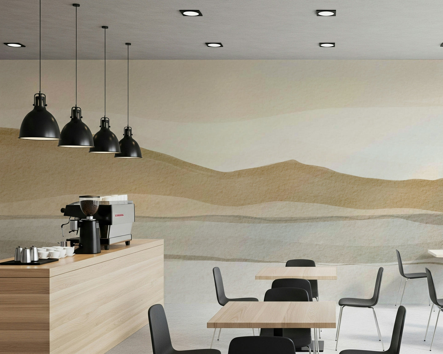Serene Sandscape calming neutral hues wallpaper for walls design