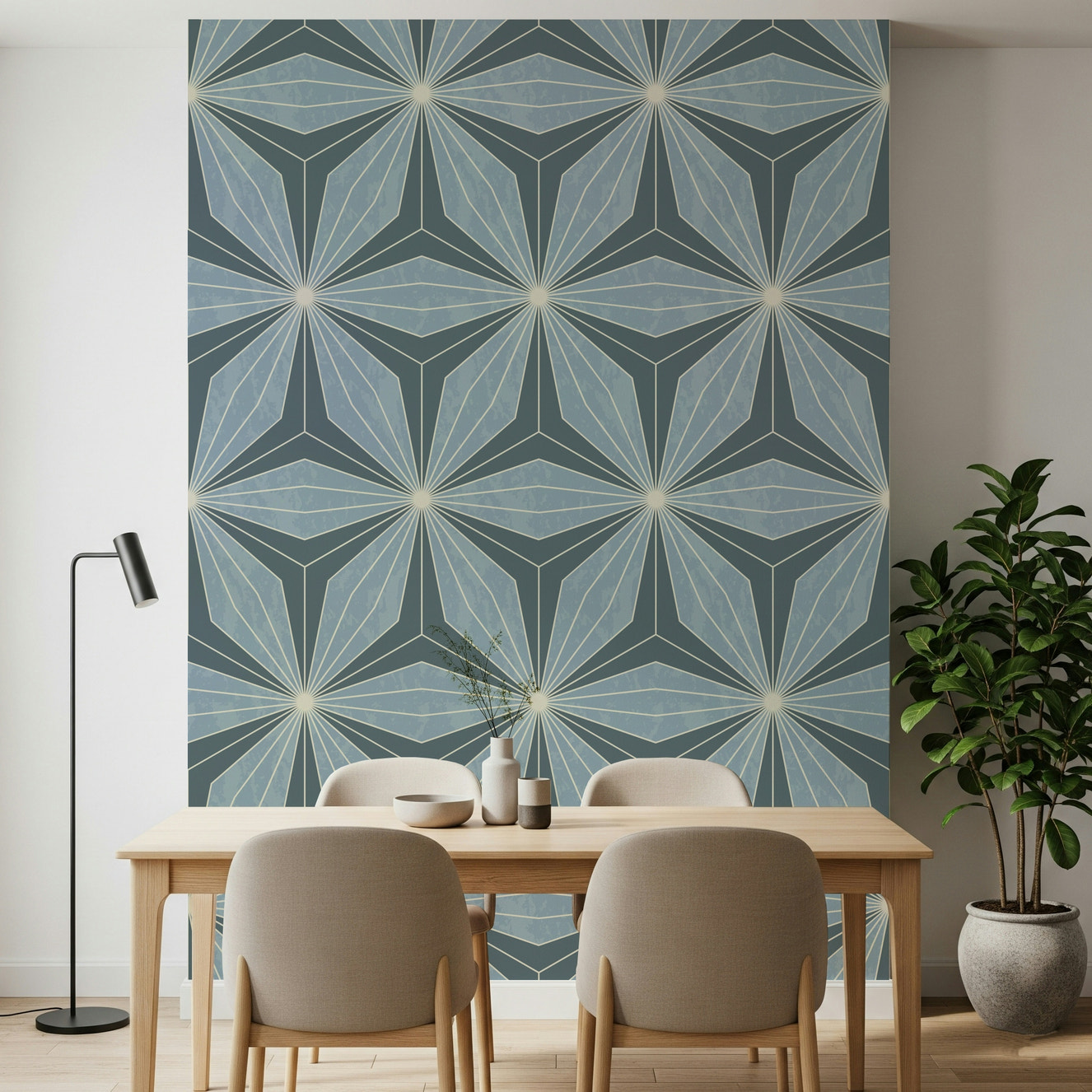 Geometric Flowers Radiance Wallpaper⁠