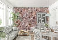 Vibrant Natural Terrazzo Stone boulder wall mural design
