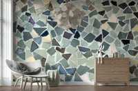 Tessellated mosaic mural using Fragmented Harmony shapes