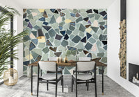 Fragmented Harmony abstract ceramic tile mural design