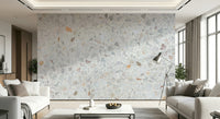 Refined Modern Terrazzo wallpaper, classic stone mosaic pattern for interiors.