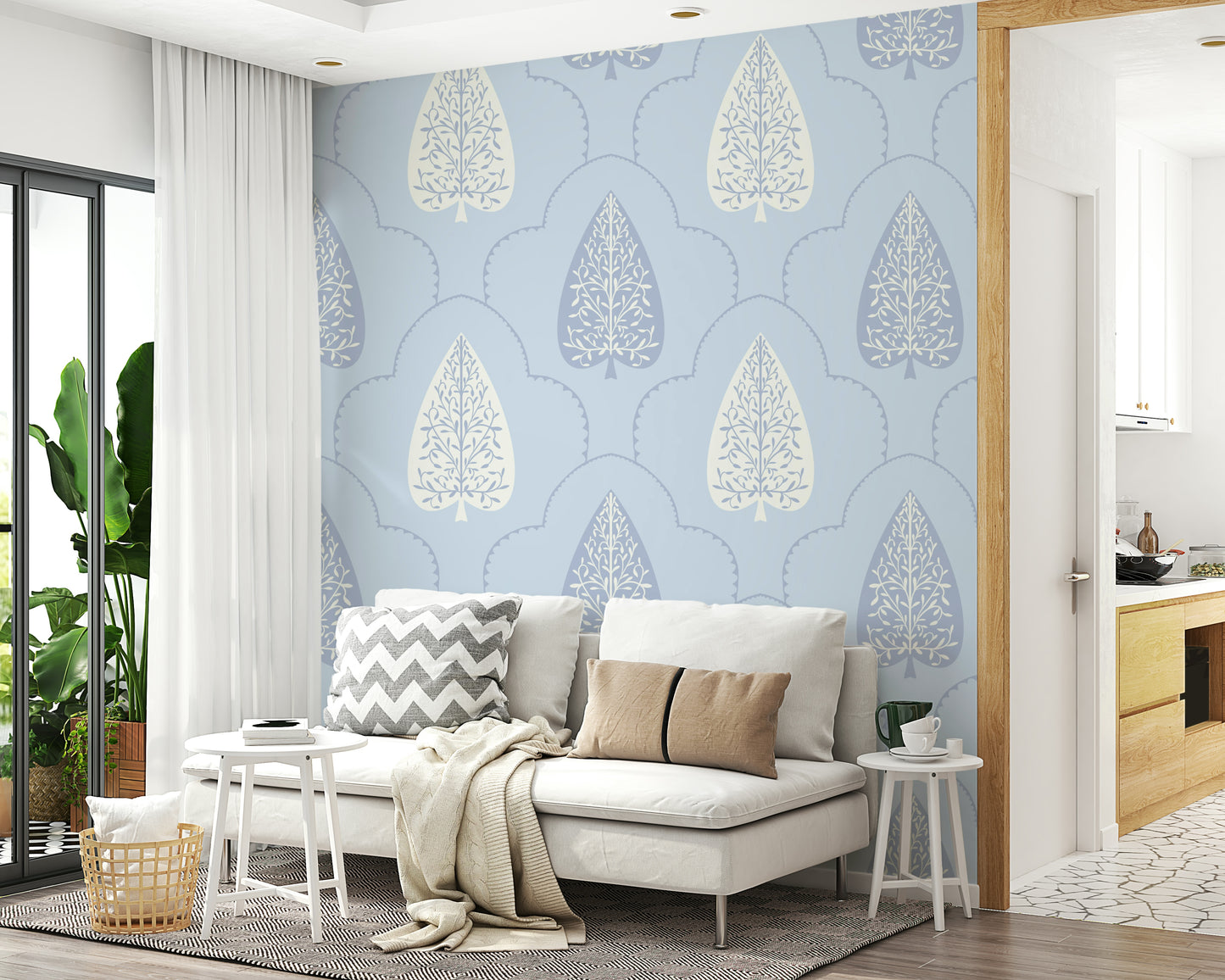 Symmetry focused vines mural, a decorative Arbor Branch Harmony accent.