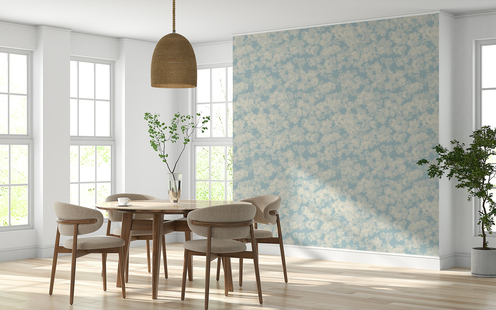 Graceful Painted Petals Calm wallpaper, bringing gentle floral beauty.