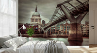 Engineering marvel mural, textured concrete, London Millennial Bridge Vista product.