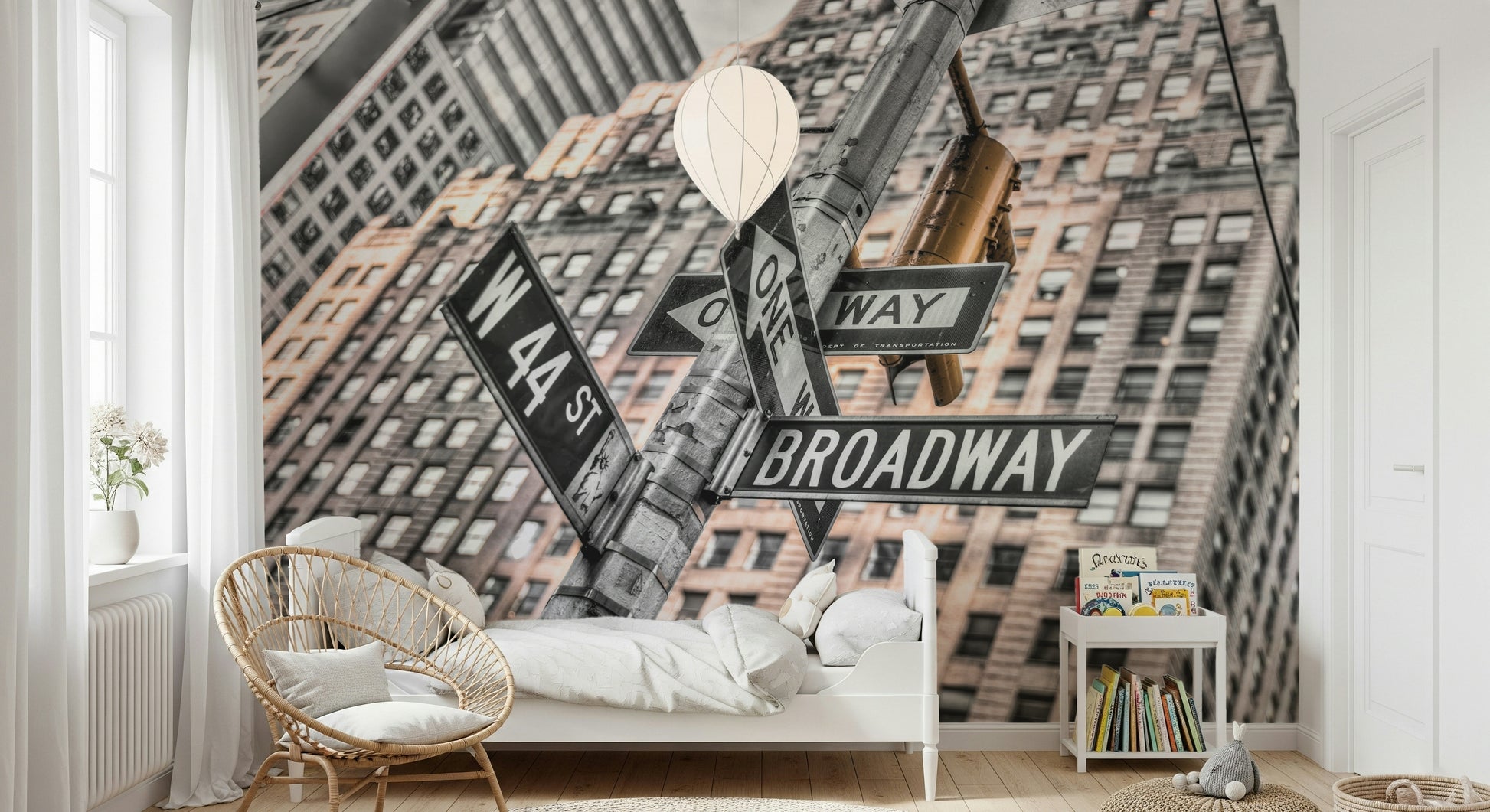 Famous Broadway corner photography urban life wall mural.
