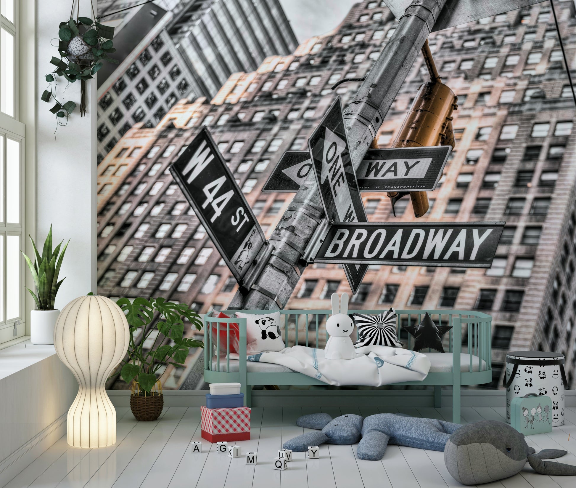 Manhattan Crossroads Broadway sign skyscraper photo wallpaper.