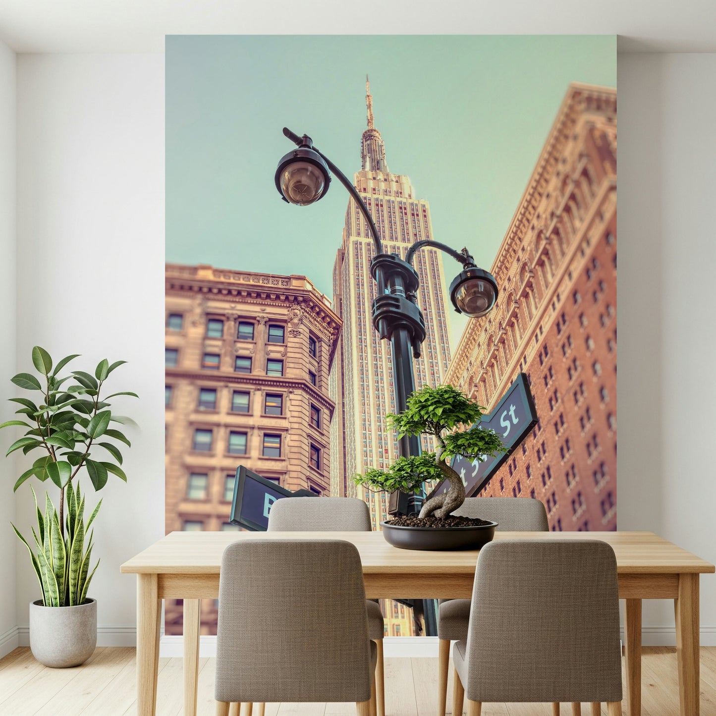 Broadway and 34th Street, Majesty wallpaper for walls, urban mural art.