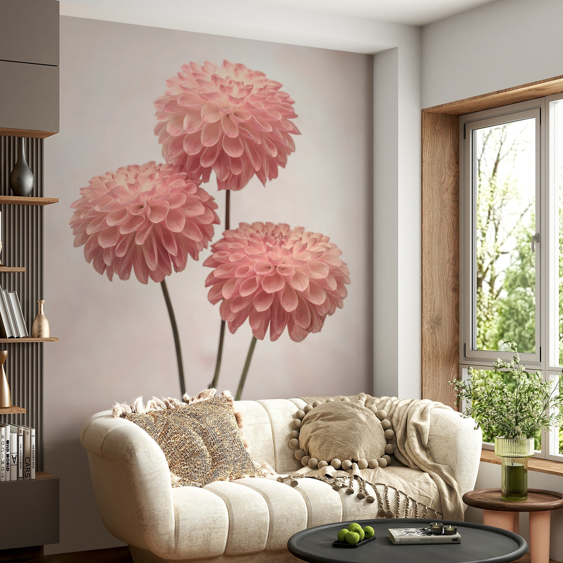 High-quality Elegant Contrasts wallpaper for walls, stunning botanical.