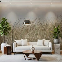 Fine Dune Grass, subtle light-toned fibers, minimalist wallpaper design.
