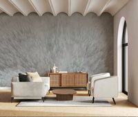 Arctic tree tops mural, impressive Frosted Canopy immersive graphic.