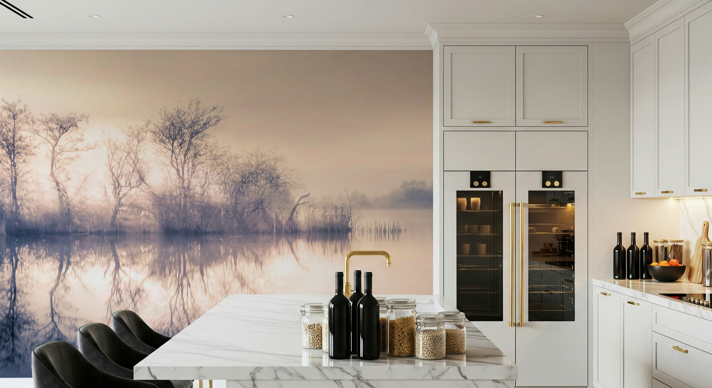 Delicate pastel tones wallpaper showing off Serene Reflections beauty.