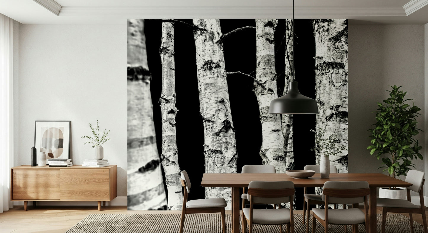 Captivating vertical wallpaper featuring the Monochrome Woods image.