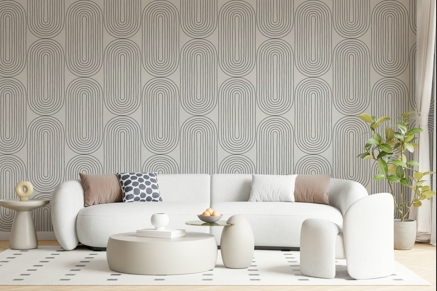 Artistic delicate arches on Retro Arches wallpaper.
