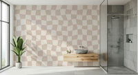 Curved check Wavy Checkered Dream removable decal subtle undulating squares.