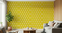 Modern Lemon Rhombus peel and stick wallpaper, chic 3D effect decal.