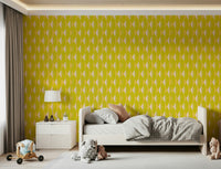 Lemon Rhombus wall mural, limeade colored repeating texture design.
