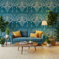 Intricate Boho Art Nouveau wall covering design accent