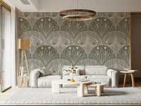 Soulful Boho Art Nouveau backdrop, chic wall enhancement solution.