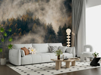 Misty Woods Serenity peel and stick wallpaper cozy forest view