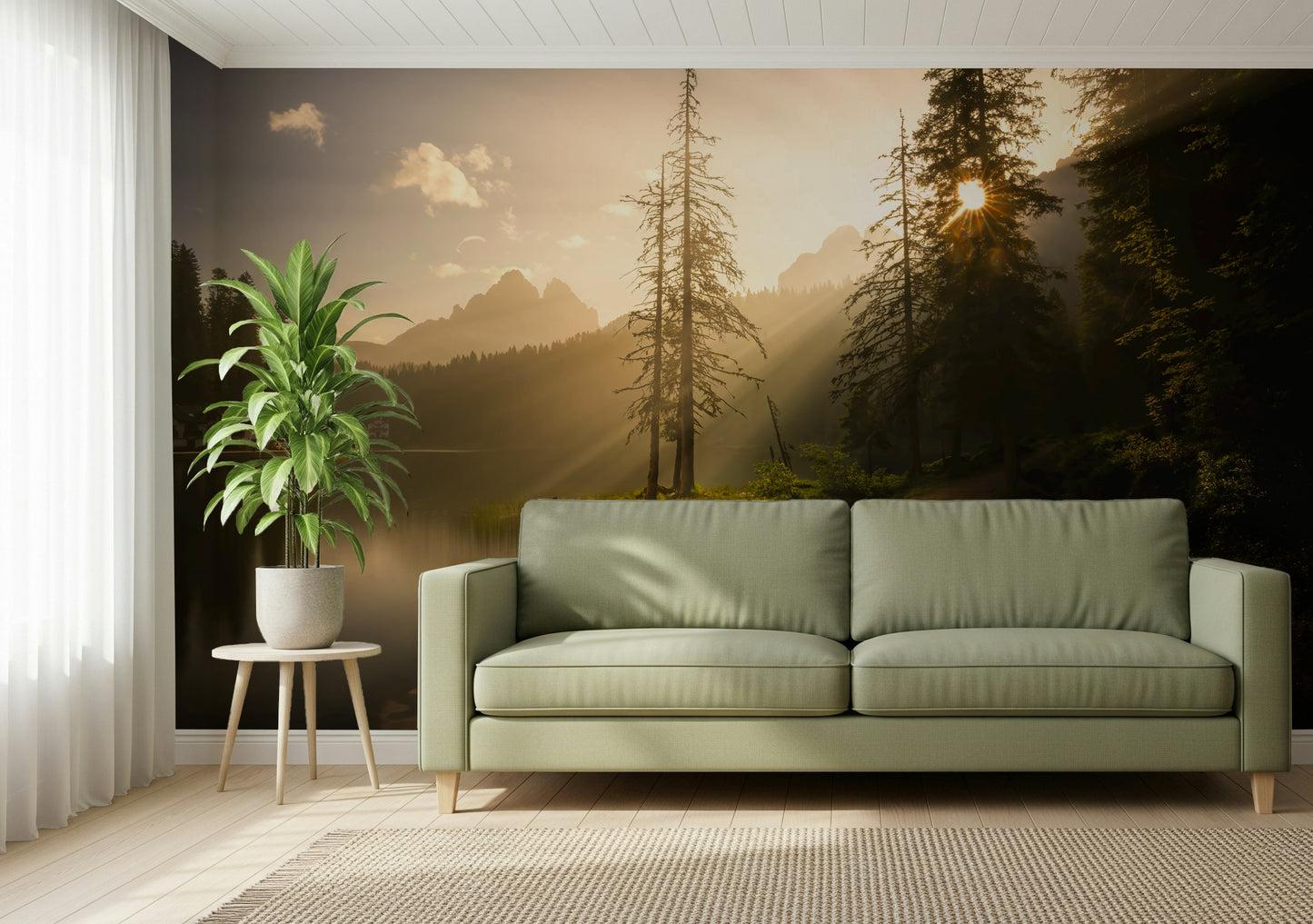 Lakeside Radiance Wall Mural