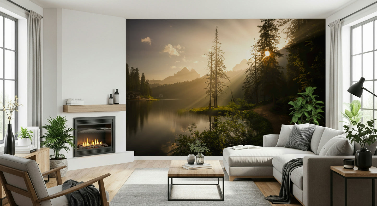 Lakeside Radiance Wall Mural