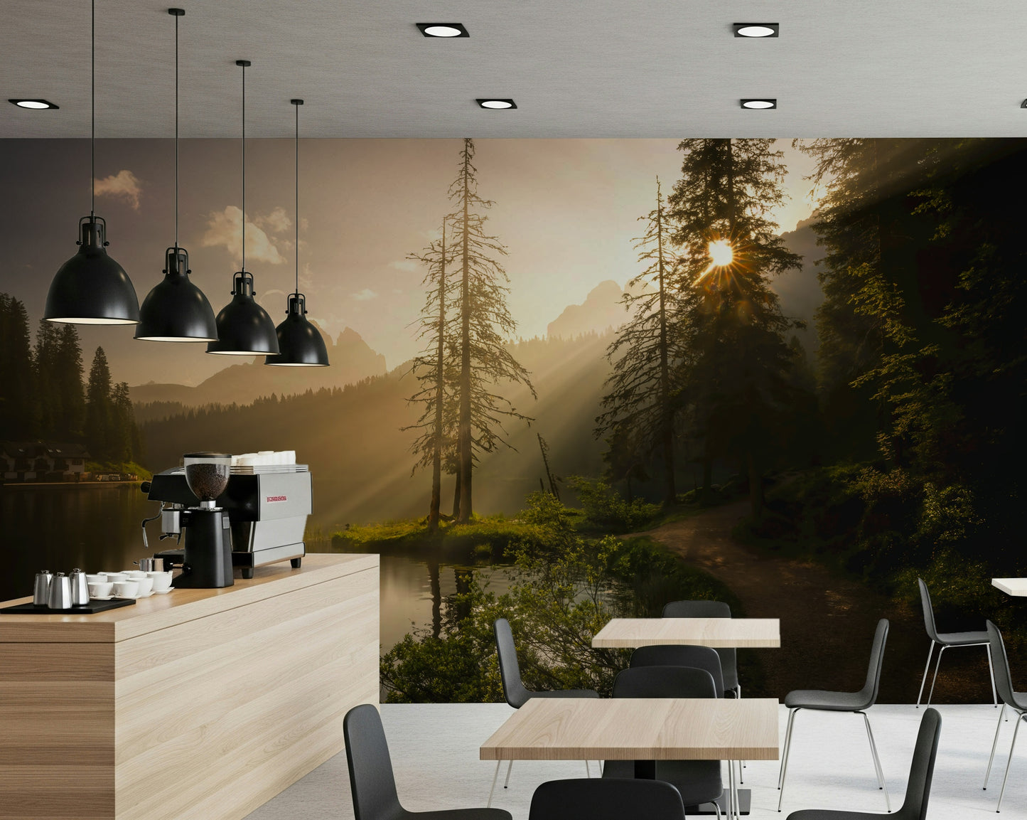 Lakeside Radiance Wall Mural