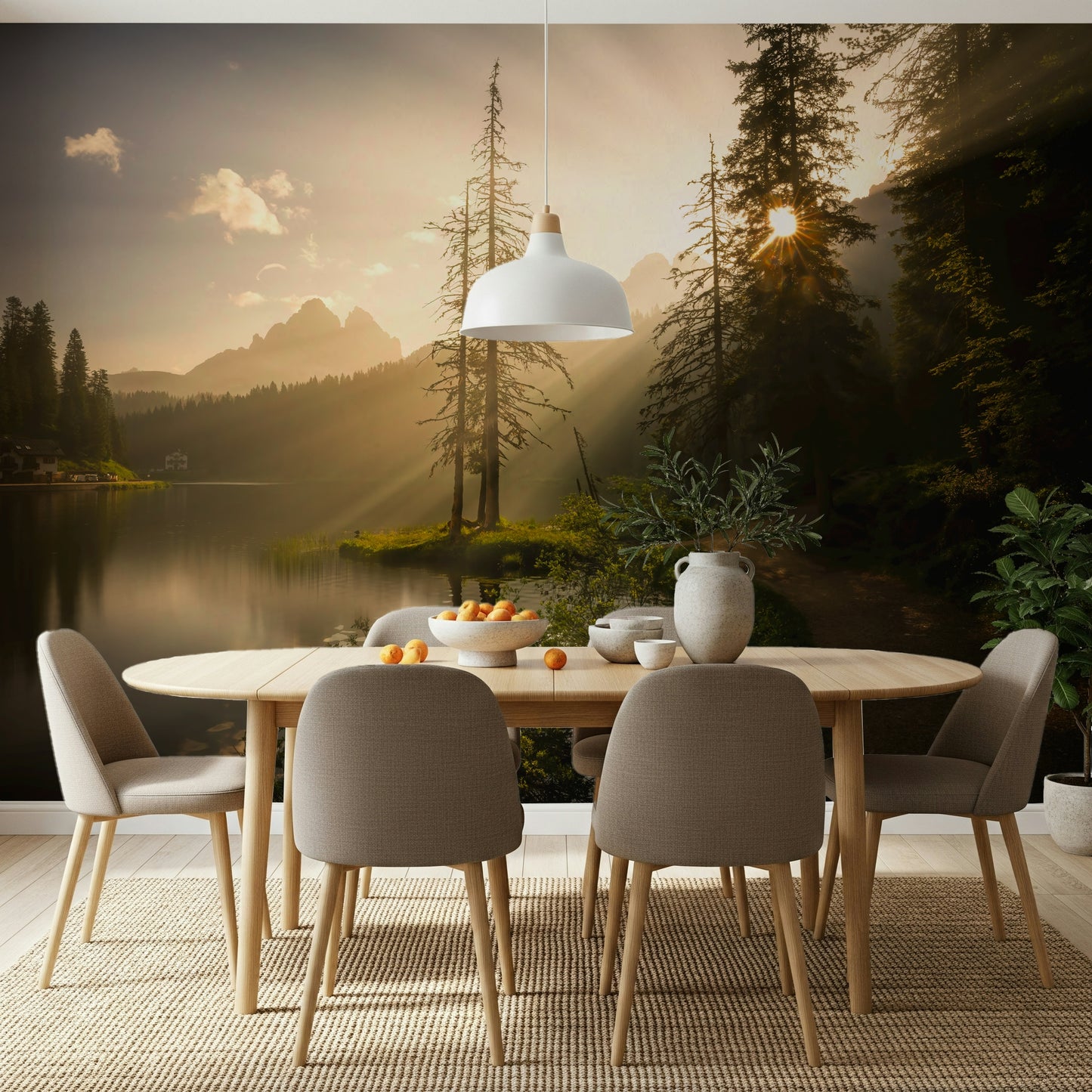 Lakeside Radiance Wall Mural