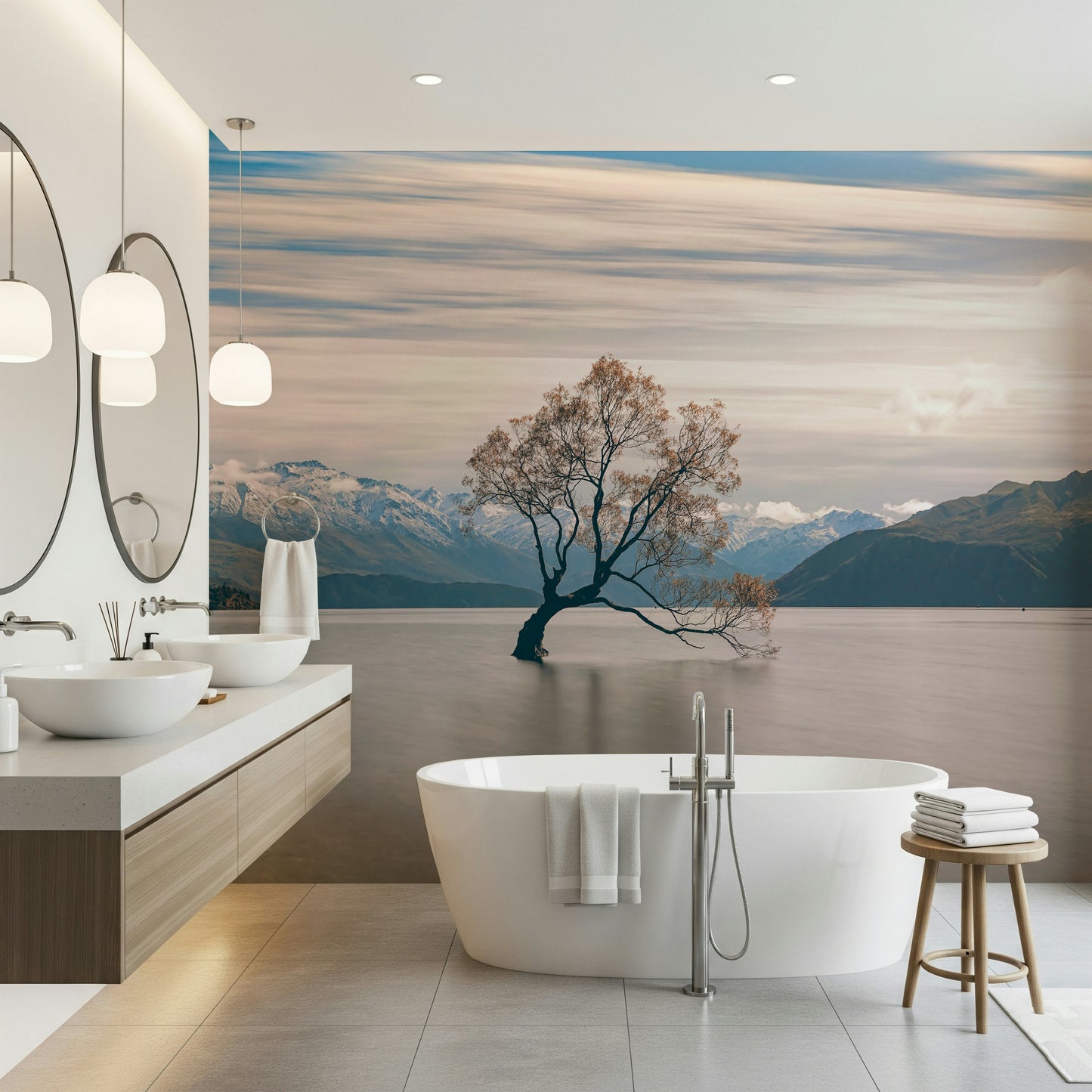 Lake Wanaka Tree Serenity Wall Mural