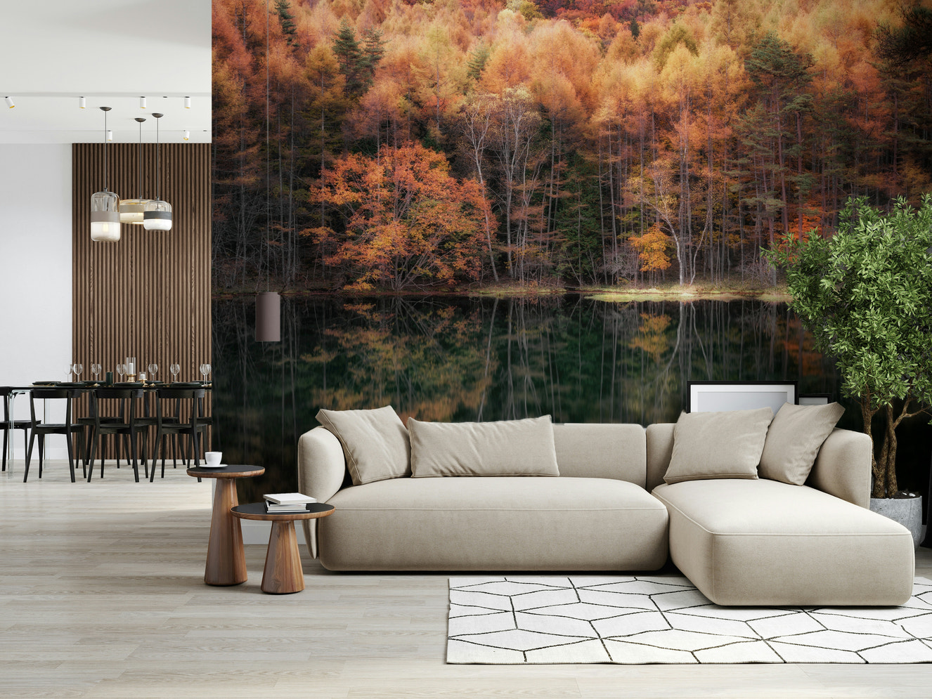 Forest Mirror Wall Mural