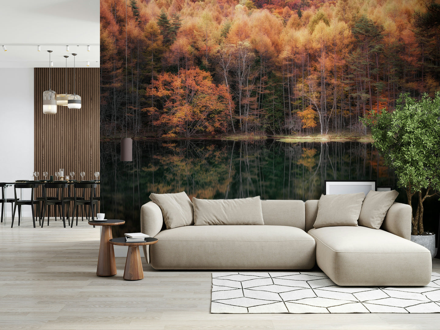 Forest Mirror Wall Mural