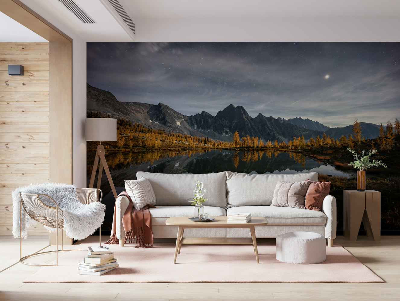 Nightfall's Calm Reflection Wall Mural