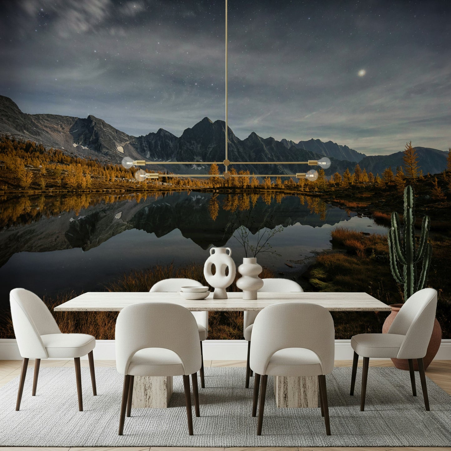 Nightfall's Calm Reflection Wall Mural