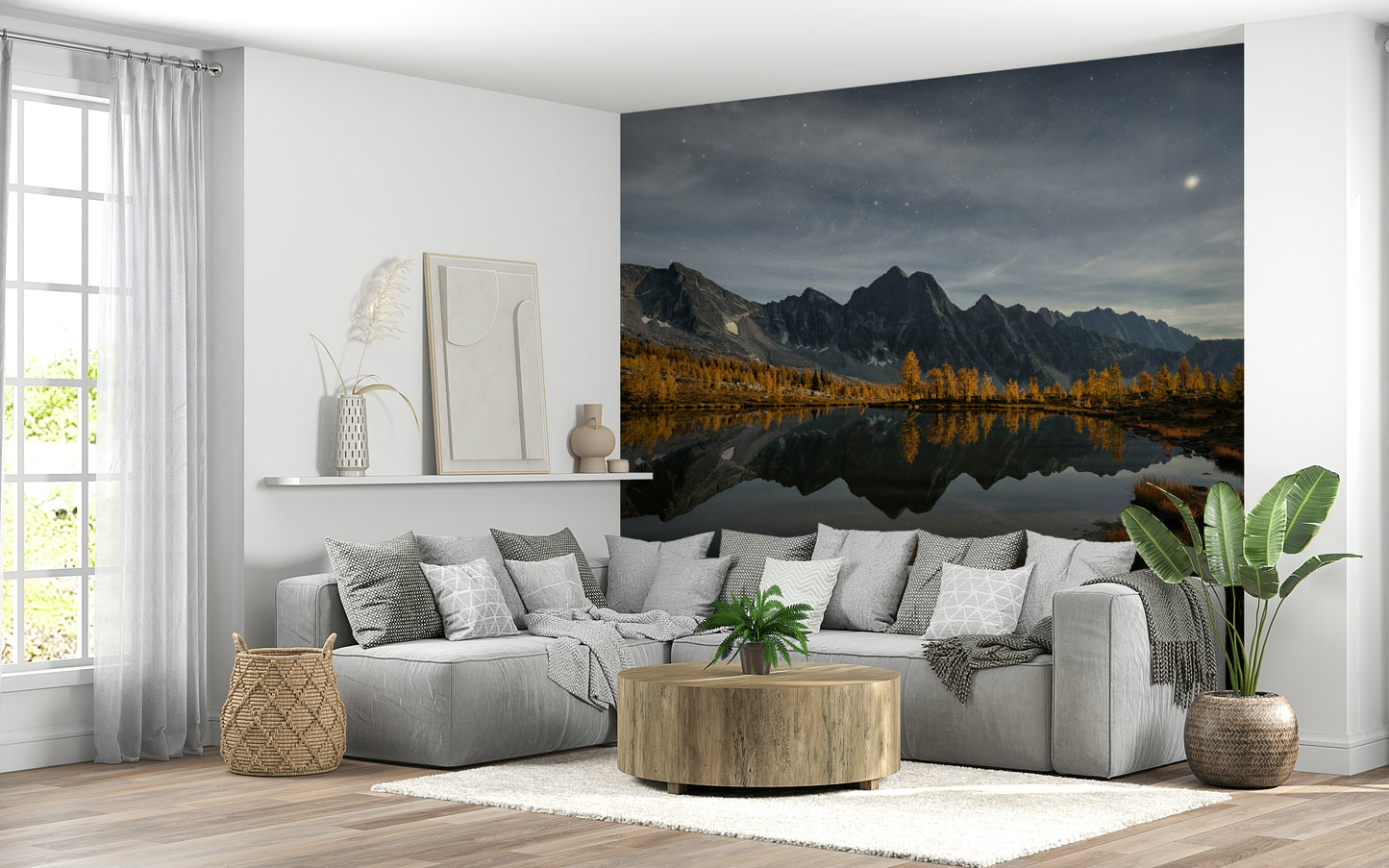 Nightfall's Calm Reflection Wall Mural