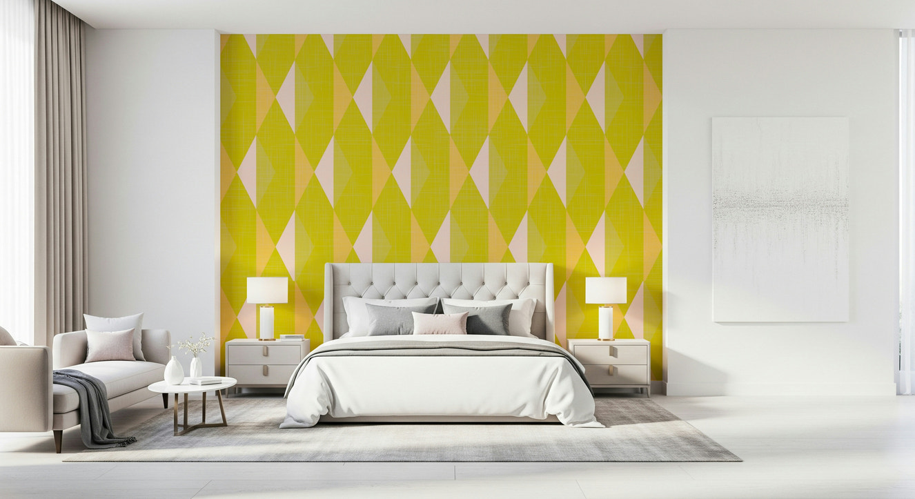 Lemon Rhombus  Wall Mural