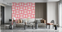 Modern chic wall mural, Retro Peach Arcs design, perfect room.