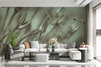 Symphony of Alliums Delicate botanicals on a premium wall mural.