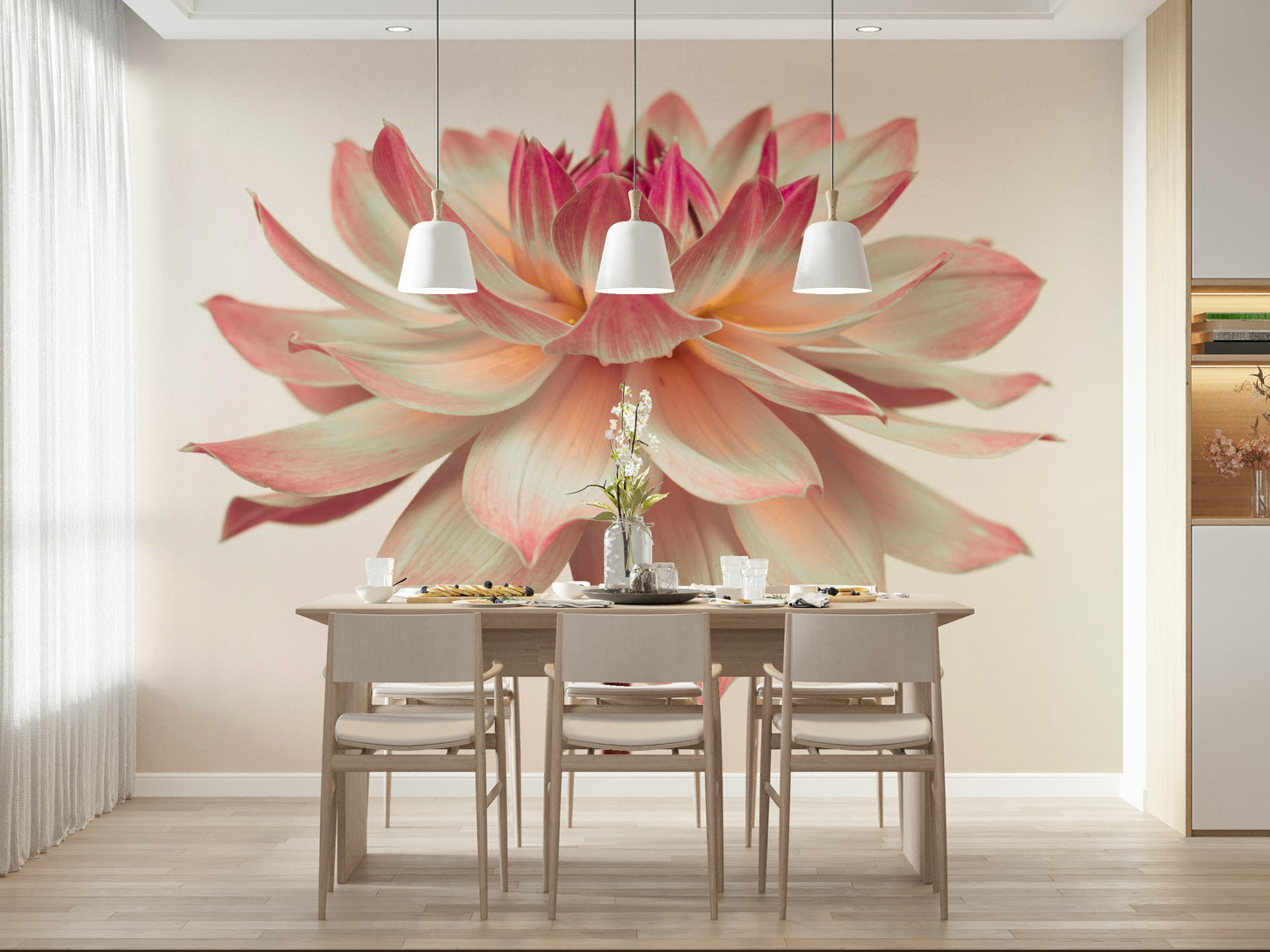 Pink Dahila Wall Mural